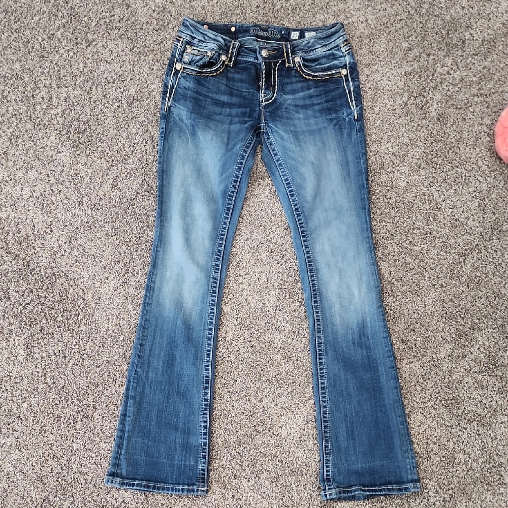Miss Me Women's Boot Cut Jeans - Dark Blue